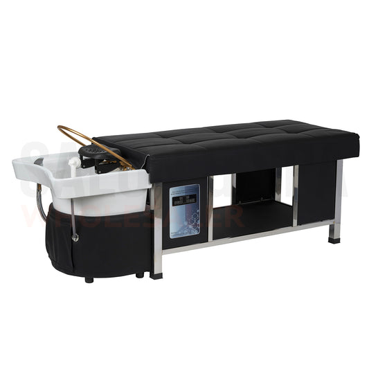 Main image of the black SSW 611-1NM Japanese Head Spa Massage Bed. 