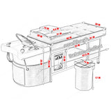 Dimensions of the SSW 611-1NM Japanese Head Spa Massage Bed. 