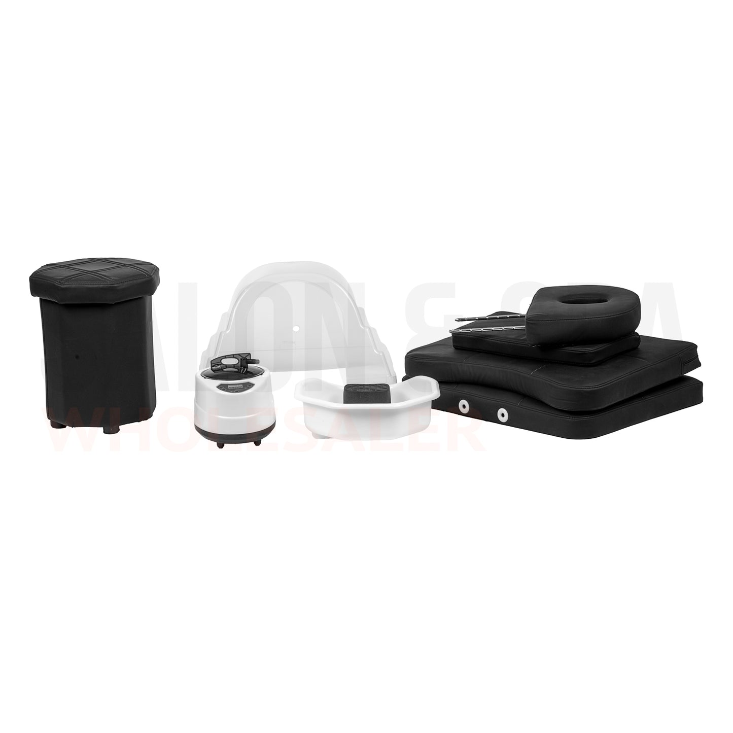 Included accessories for the SSW 611-2 Japanese Head Spa Massage Bed. 