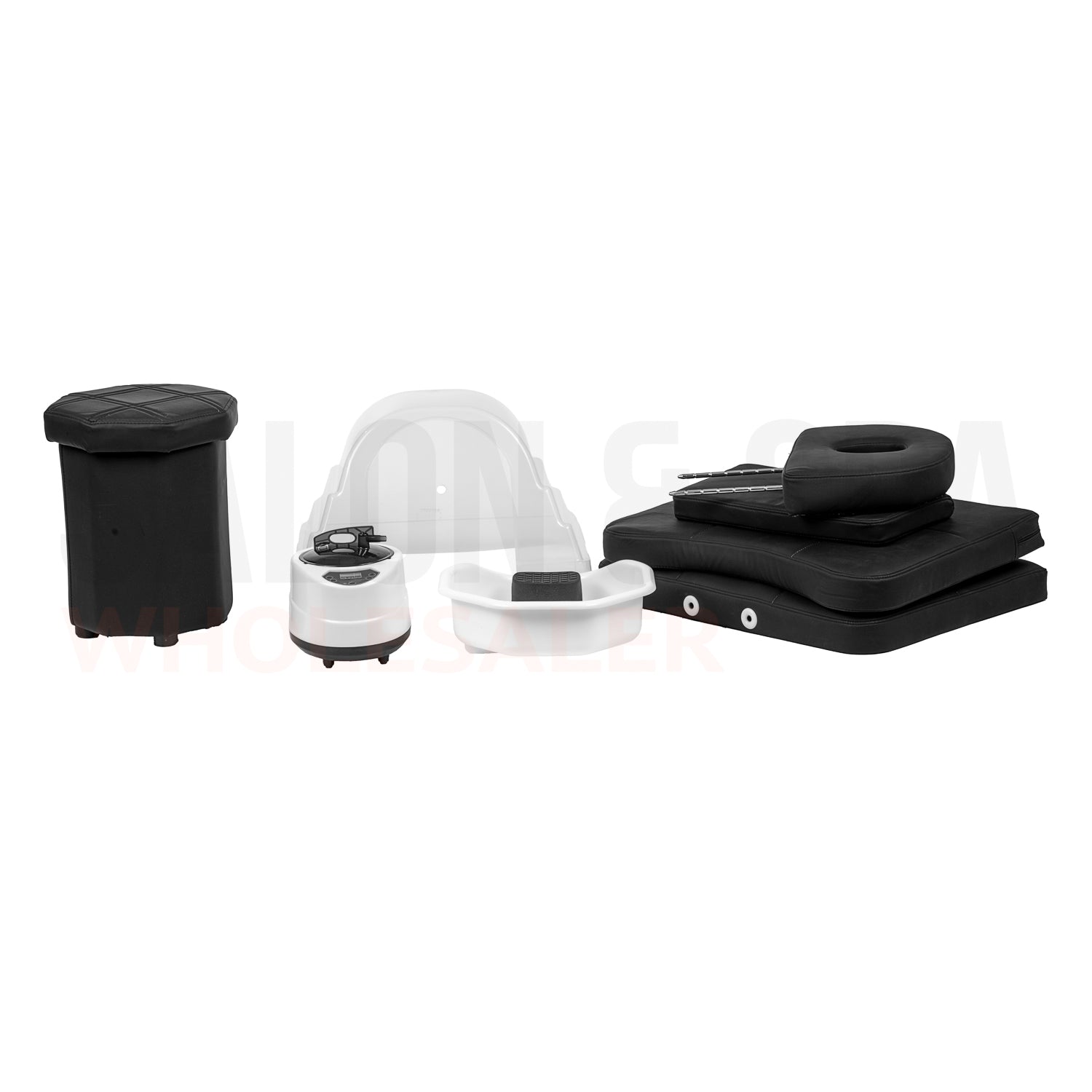 Included accessories for the SSW 611-2 Japanese Head Spa Massage Bed. 