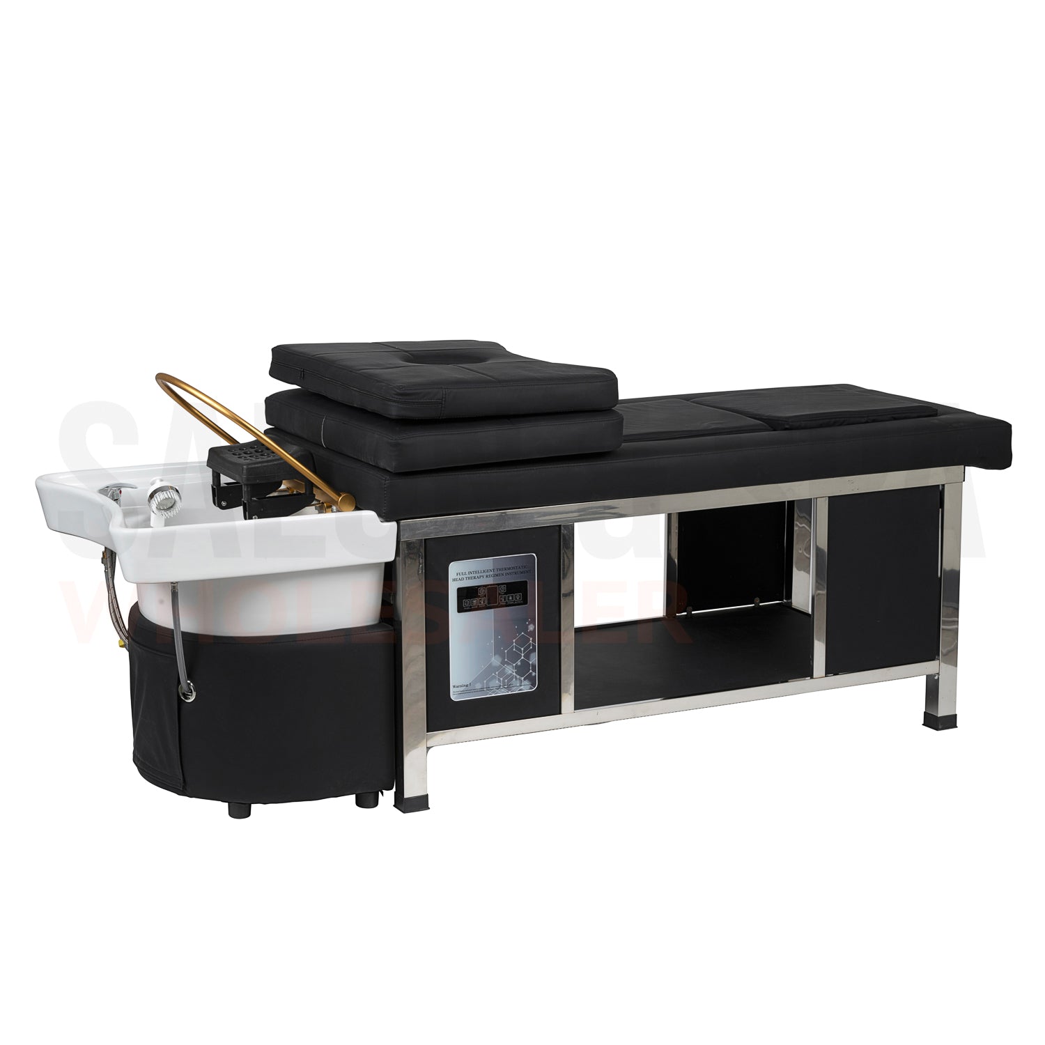 Main image of the black SSW 611-2 Japanese Head Spa Massage Bed. 