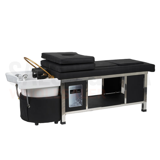 Main image of the black SSW 611-2 Japanese Head Spa Massage Bed. 
