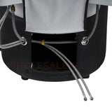 Water hook-ups on the black SSW 611-2 Japanese Head Spa Massage Bed. 