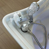 Detail image of the 2 included shower heads on the SSW 611-2D Fresh Water Japanese Head Spa Massage Bed. 