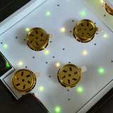 Detail image of the moxibustion cups on the black SSW 611-2D Fresh Water Japanese Head Spa Massage Bed.