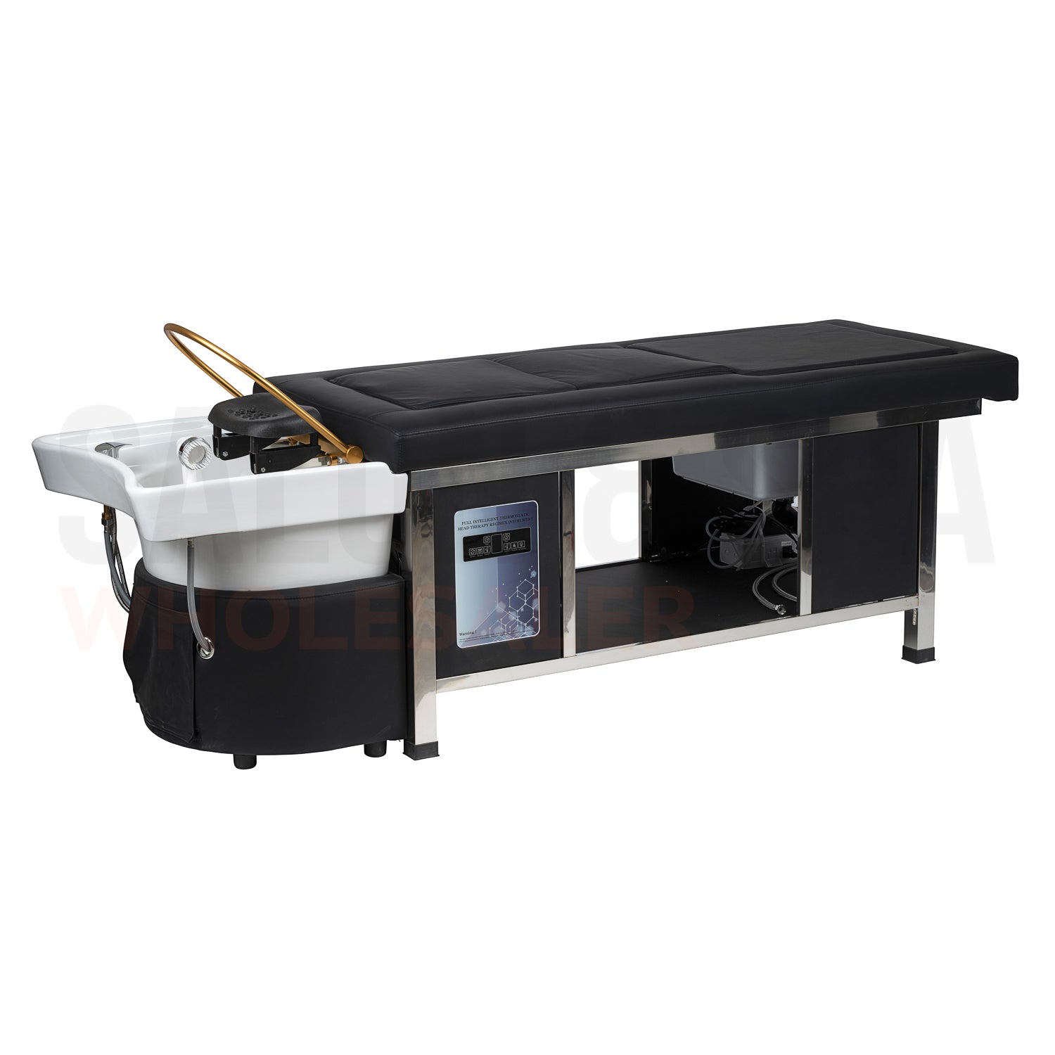 Main image of the black SSW 611-4 Japanese Head Spa Massage Bed. 
