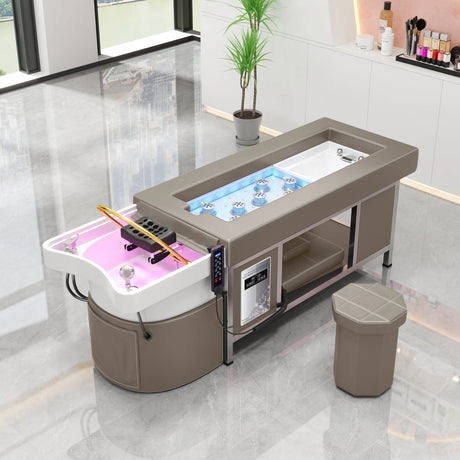 Image of the cashmere SSW 661-4 Head Spa Massage Bed in a spa settings