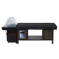Profile view of the black/black SSW 611-5C Japanese Head Spa Massage Bed. 