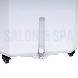 Detail image of the clean water indicator on the white SSW 6114P Portable Japanese Head Spa Shampoo Bowl. 