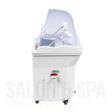 Profile view of the white SSW 6114P Portable Japanese Head Spa Shampoo Bowl. 