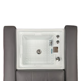 Image of the foot basin on the gray SSW 631 Electric Japanese Head Spa Massage Bed