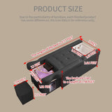 Dimensions of the black SSW 631 Japanese Head Spa Massage Bed. 