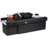 Model using the black SSW 631D Fresh Water Japanese Head Spa Massage Bed