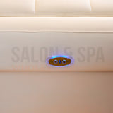 Electronic controls on the white SSW 631D Fresh Water Japanese Head Spa Massage Bed. 