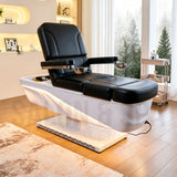 Lifestyle image of the black SSW 645D Fresh Water Electric Japanese Head Spa Massage Bed.