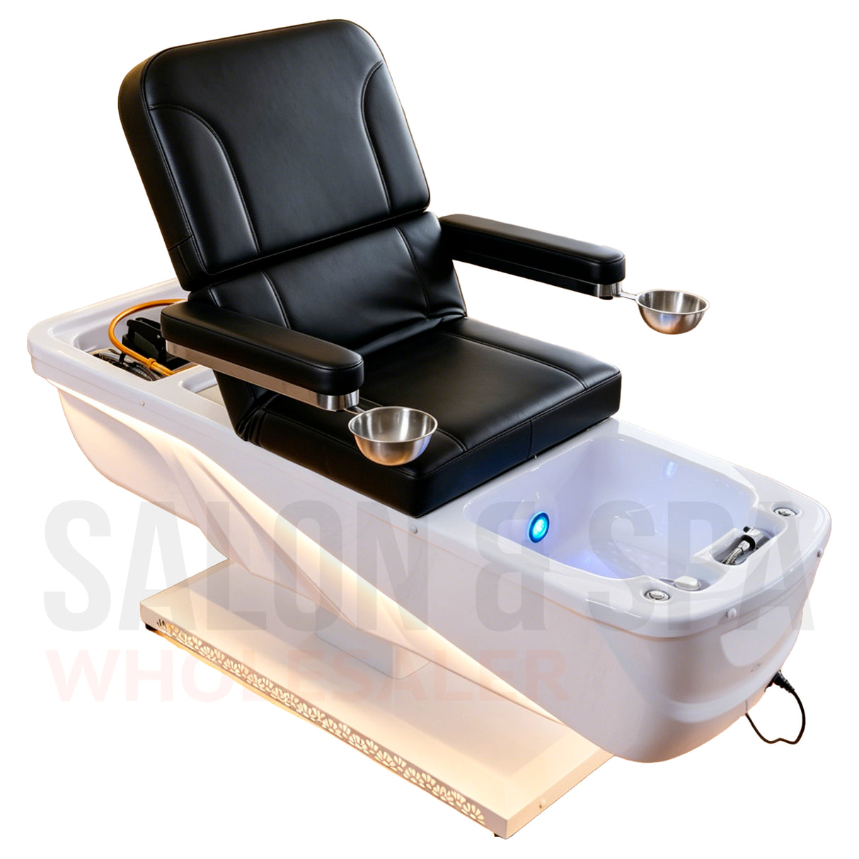 Main image of the black SSW 645D Fresh Water Electric Japanese Head Spa Massage Bed.
