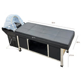 Dimensions of the SSW 8750P Japanese Head Spa Massage Bed.