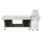 Profile view of the light cream SSW 8750P Japanese Head Spa Massage Bed.