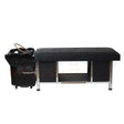 Image of the black SSW 8750P Japanese Head Spa Massage Bed.
