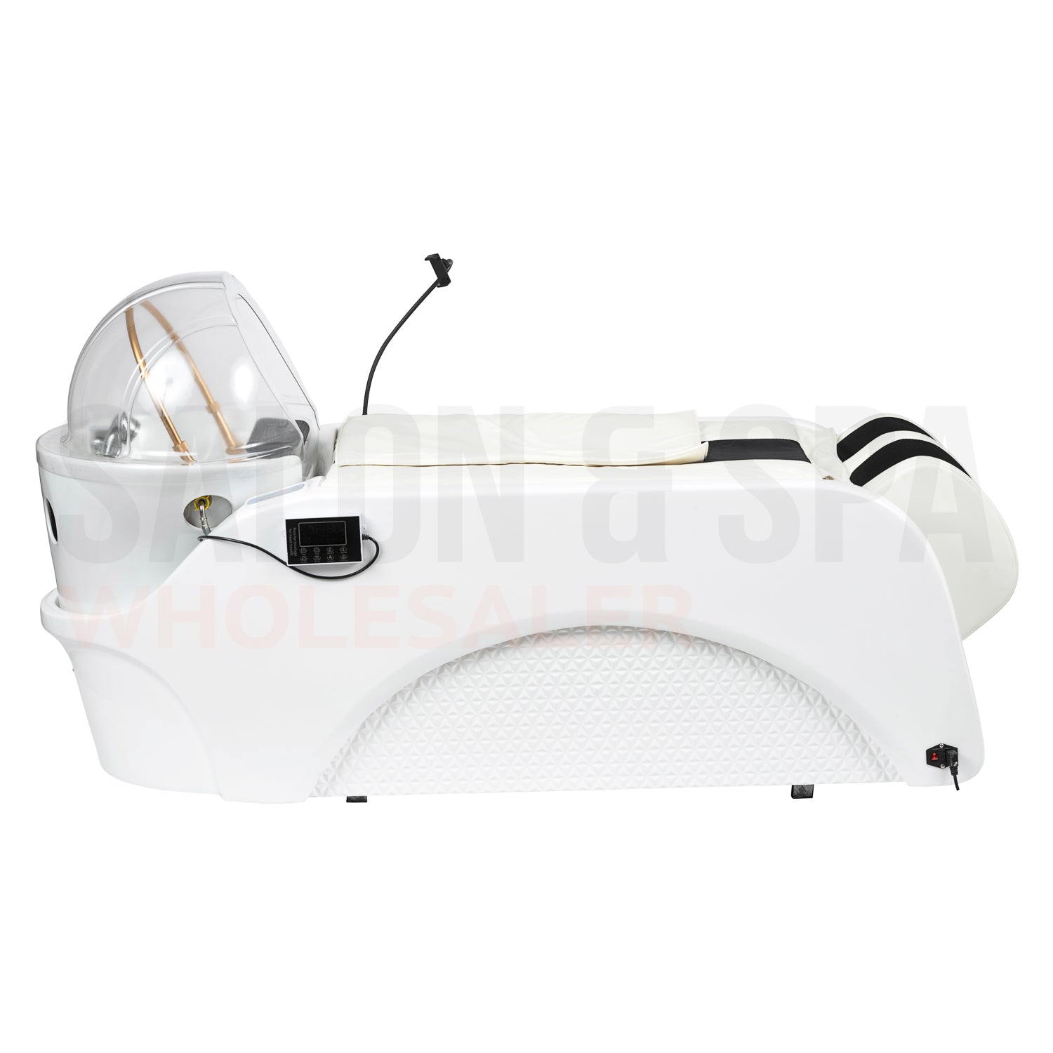 Profile view of the SSW A035 Japanese Head Spa Massage Bed. 