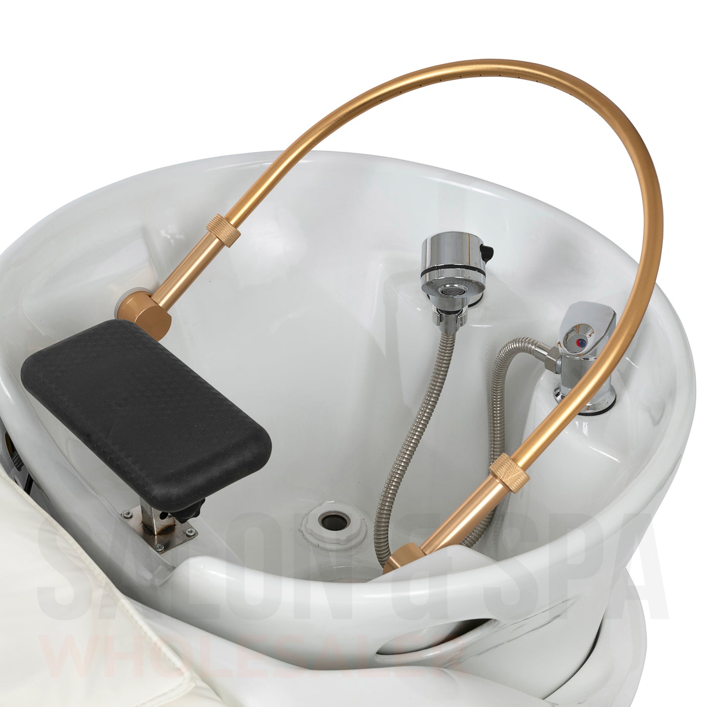 Sink detail image on the SSW A035 Japanese Head Spa Massage Bed. 