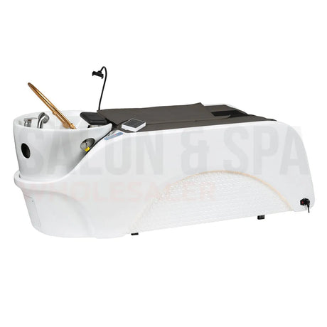 Image of the beige SSW A035 Japanese Head Spa Massage Bed. 