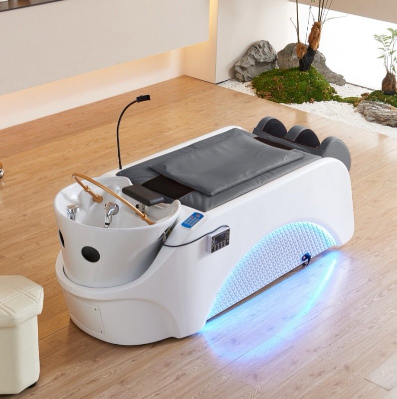 Image of the gray SSW A035 Japanese Head Spa Massage Bed.
