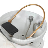 Sink detail image on the light cream SSW A035 Japanese Head Spa Massage Bed. 
