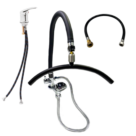 Main image of the plumbed SSW Cloudburst Head Spa Conversion Kit. 