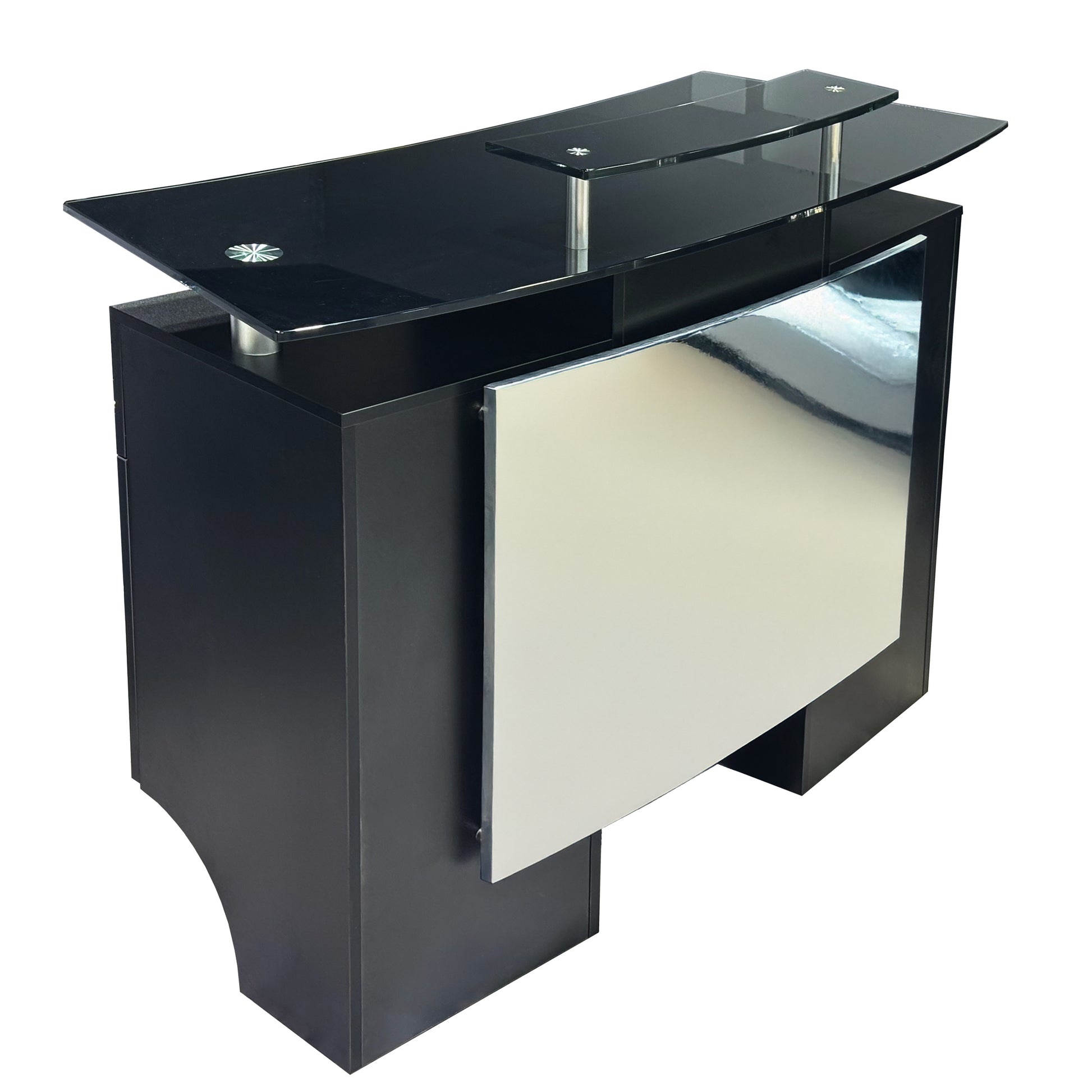 Main image of the black DP-3313 reception desk from SSW.