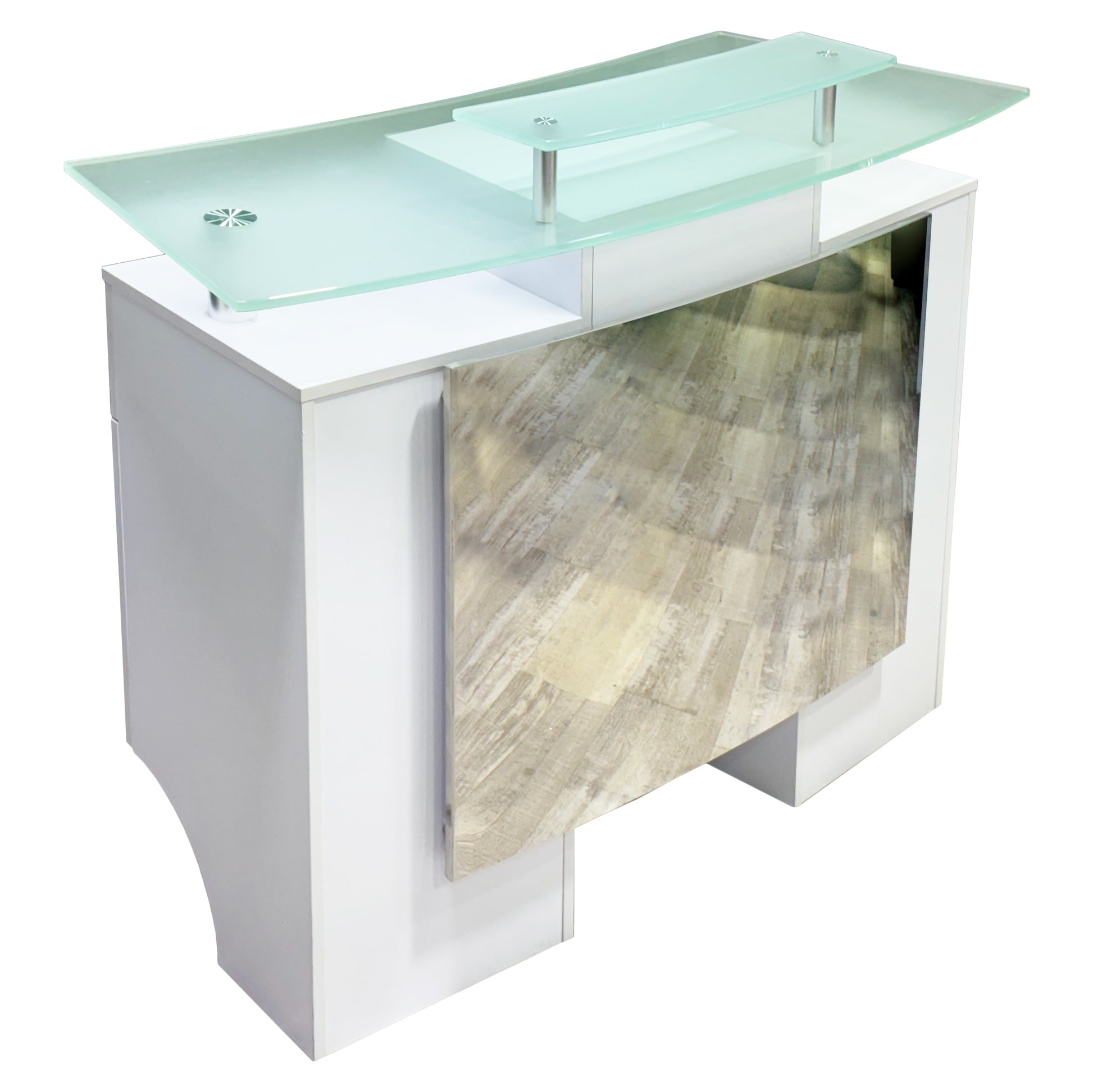 Main image of the white DP-3313 reception desk from SSW.