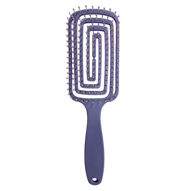 Main image of the violet SSW Flexible Detangling Hairbrush.