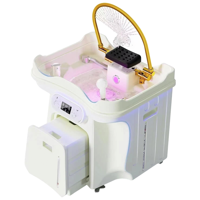 Main image of the white, non-plumbed, portable SSW LT06 Japanese Head Spa Shampoo Bowl.