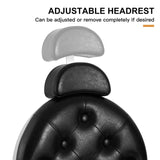 Image of the SSW LT896A Vintage Style Barber Chair's adjustable headrest.