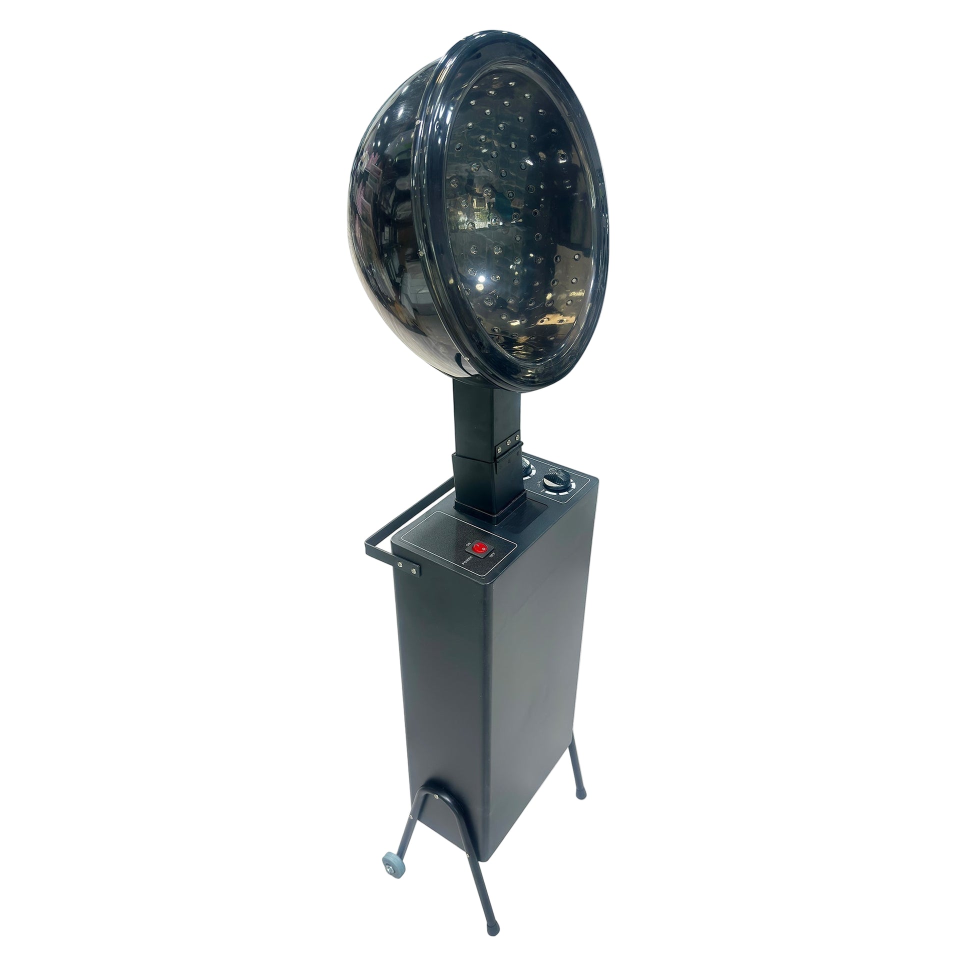 Image of the SSW M-1040 Portable Hair Dryer with the hood in the upright position.