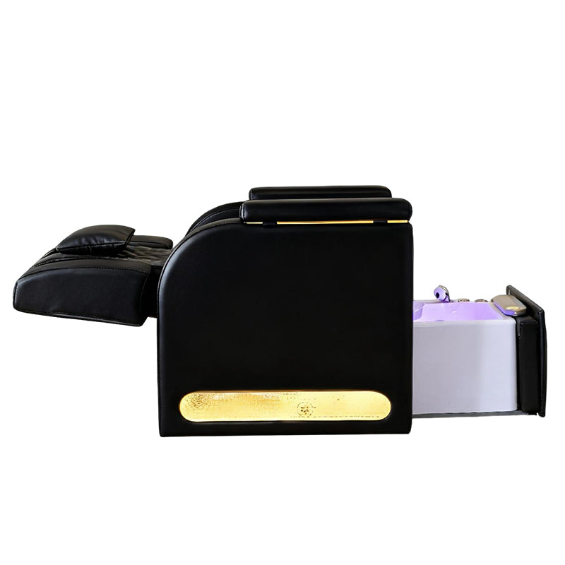 Image of SSW M30 Manicure-Pedicure Spa Chair showcasing its reclining feature. 