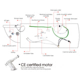 Parts diagram for the SSW M35 Electric Japanese Head Spa Massage Bed