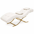 Main image of the white SSW MLCO601 Curved Professional Eyelash Bed and Spa Treatment Bed.