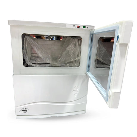 Image of the SSW MS-2308A 2 in 1 Towel Warmer with UV Sterilizer with 1 door open.