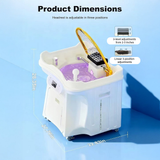 Overall dimensions for the non-plumbed SSW TL06 Portable Japanese Head Spa Shampoo Bowl.