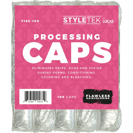 Main image of the StyleTek 7182-100 Disposable Processing Caps. 