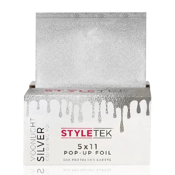 Main image of the embossed StyleTek Moonlight Silver Pop Up Foil Sheets.
