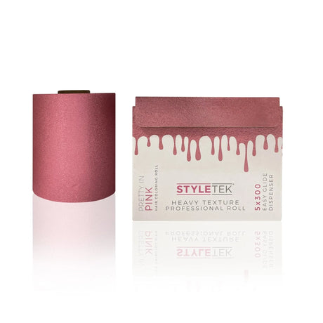 Main image of the 5-inch wide by 300-feet-long StyleTek Pretty In Pink Foil Roll. 