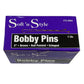 1 Lb. Bobby Pins | 2" | Ball Pointed | Crimped | SOFT N STYLE HAIR COLORING ACCESSORIES SOFT N STYLE Brown 