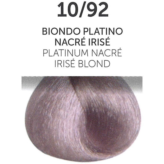 Perlacolor 10/92 Platinum Nacre Irise Blond Permanent Hair Dye 100 ml - Long-lasting color for salon treatments. 