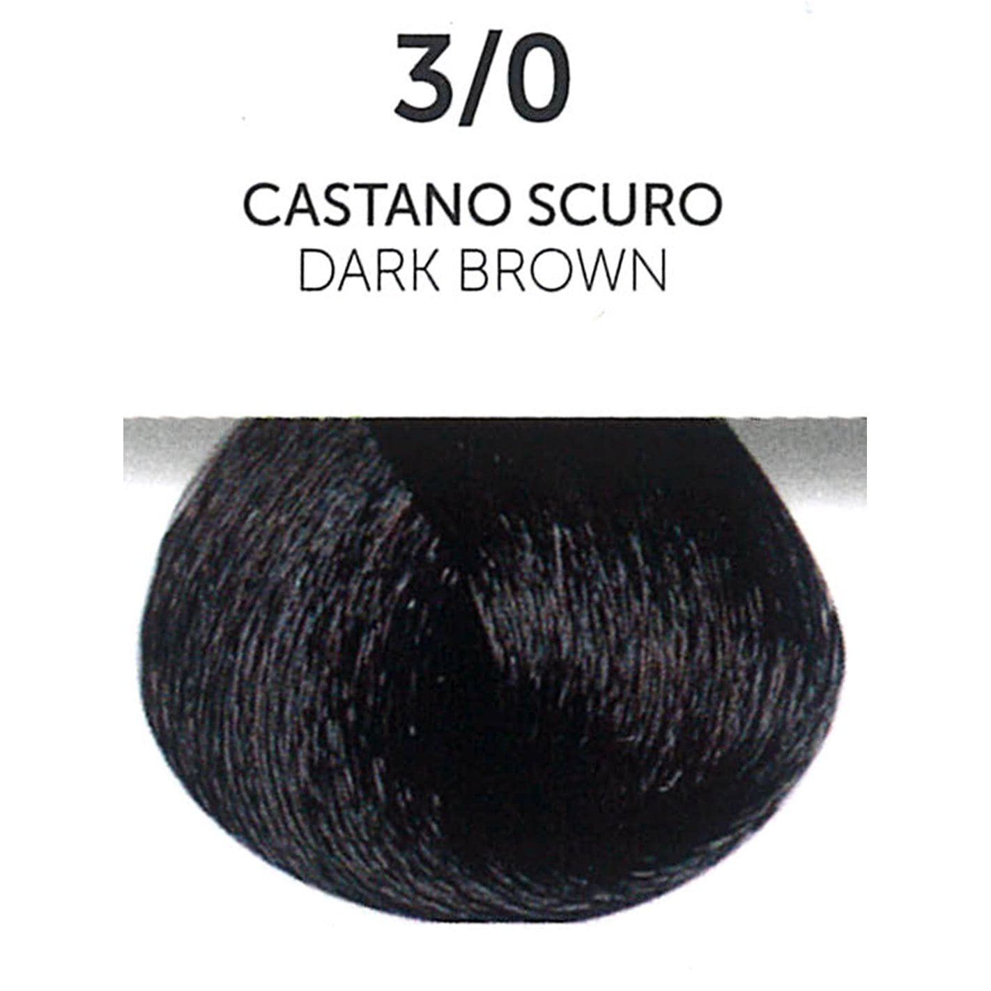Perlacolor 3/0 Dark Brown Permanent Hair Dye 100 ml - Long-lasting color for salon treatments. 