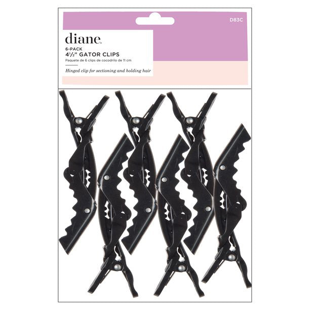4 1/2" Gator Clips | 6 Pack | D83C | DIANE HAIR COLORING ACCESSORIES DIANE 