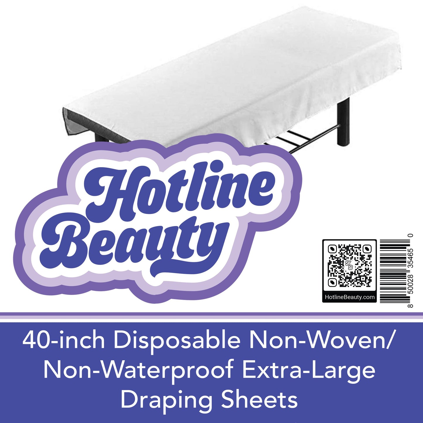 40-inch Disposable Non-Woven/Non-Waterproof Extra-Large Draping Sheets | 40 x 80 inches | 25 Pack SPA HOTLINE BEAUTY 