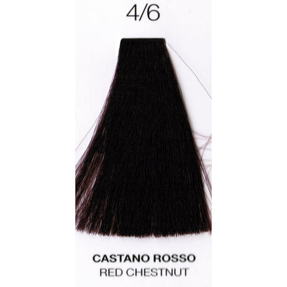 Perlacolor Purity 4/6 Red Chestnut Ammonia-Free Permanent Hair Dye 100 ml - Long-lasting color for salon treatments.