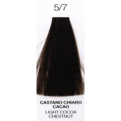 Perlacolor Purity 5/7 Light Cocoa Chestnut Ammonia-Free Permanent Hair Dye 100 ml - Long-lasting color for salon treatments.